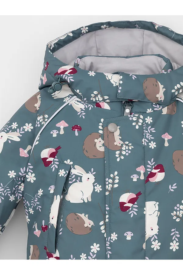 Комбинезон CROCKID, серо-голубой, лесные животные - фото 2