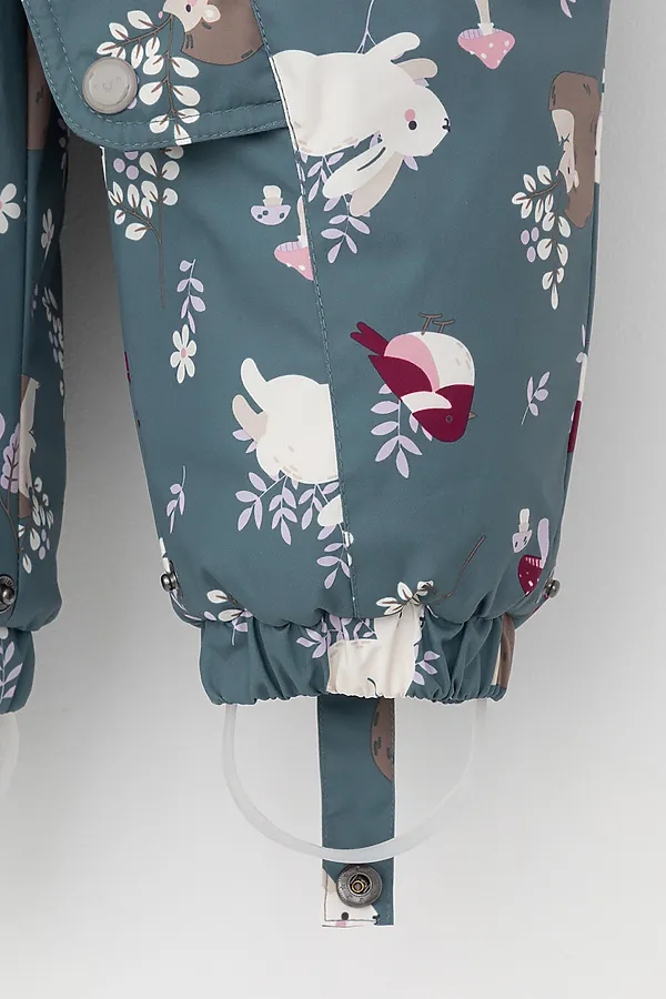 Комбинезон CROCKID, серо-голубой, лесные животные - фото 2