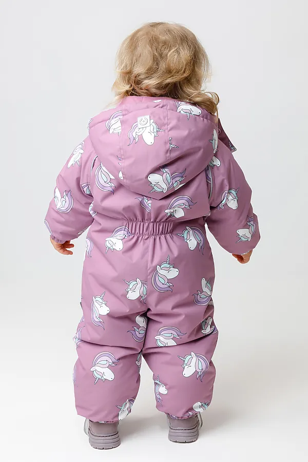 Комбинезон CROCKID, дымчато-розовый, маленькие единороги - фото 2