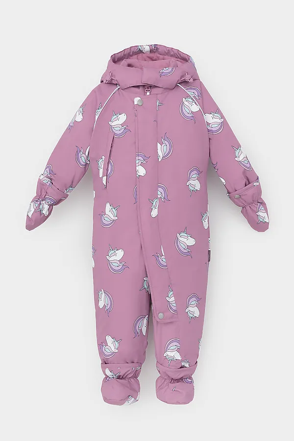 Комбинезон CROCKID, дымчато-розовый, маленькие единороги - фото 2