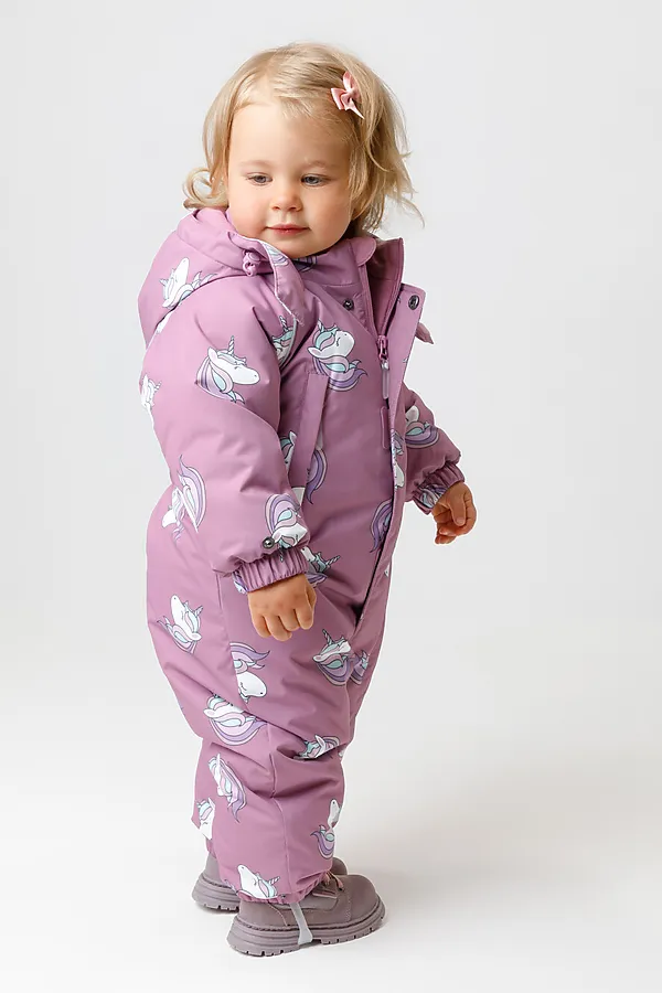 Комбинезон CROCKID, дымчато-розовый, маленькие единороги - фото 2