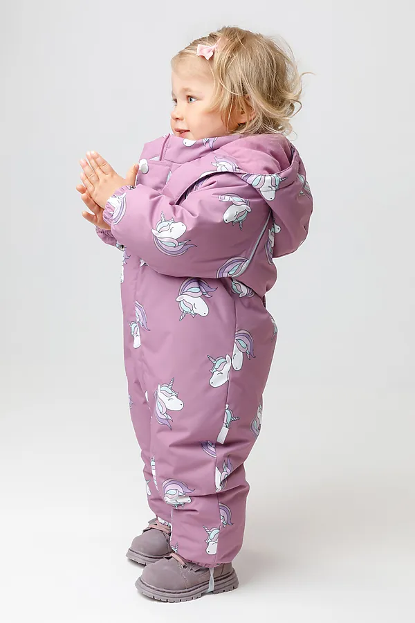 Комбинезон CROCKID, дымчато-розовый, маленькие единороги - фото 2