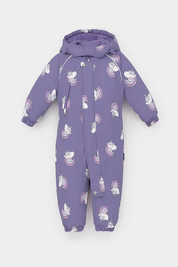 Комбинезон CROCKID, фиолетовый,маленькие единороги - фото 2