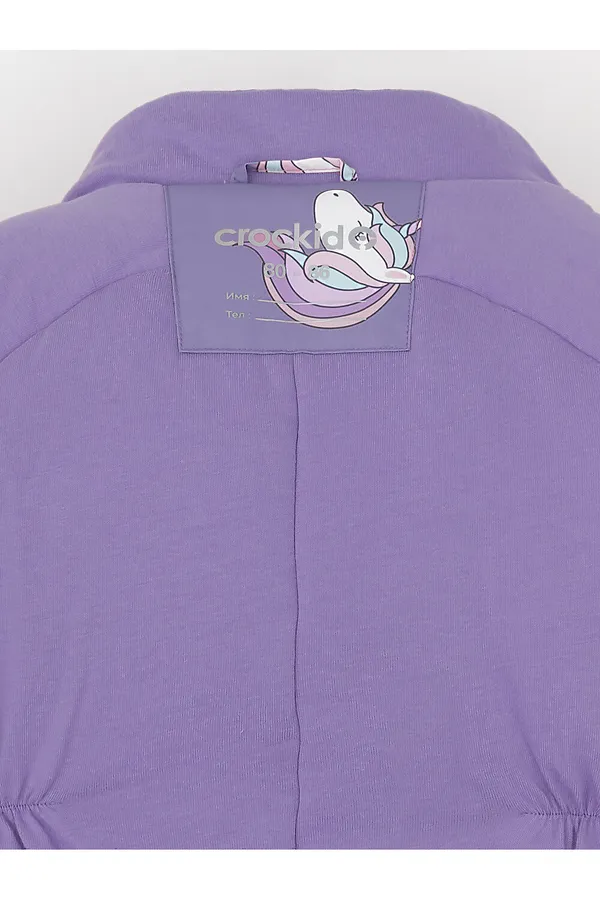 Комбинезон CROCKID, фиолетовый,маленькие единороги - фото 2