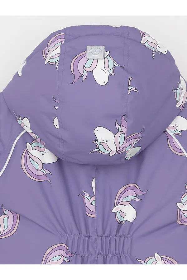Комбинезон CROCKID, фиолетовый,маленькие единороги - фото 2