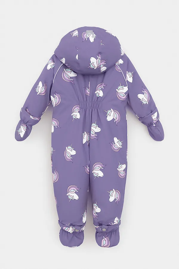 Комбинезон CROCKID, фиолетовый,маленькие единороги - фото 2