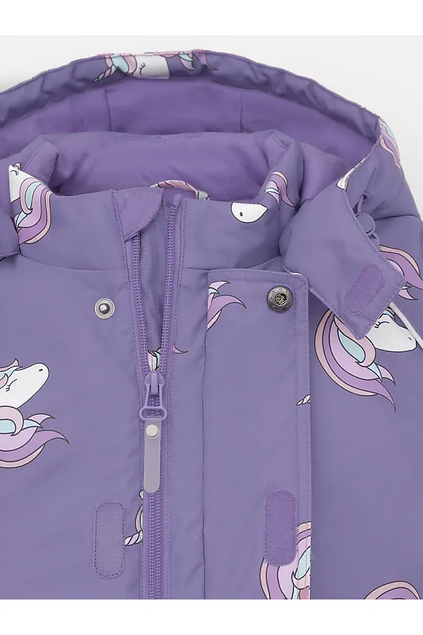 Комбинезон CROCKID, фиолетовый,маленькие единороги - фото 2