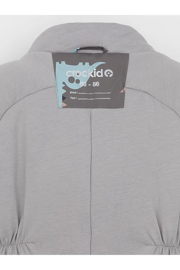Комбинезон CROCKID, серо-коричневый, динозавры - фото 2