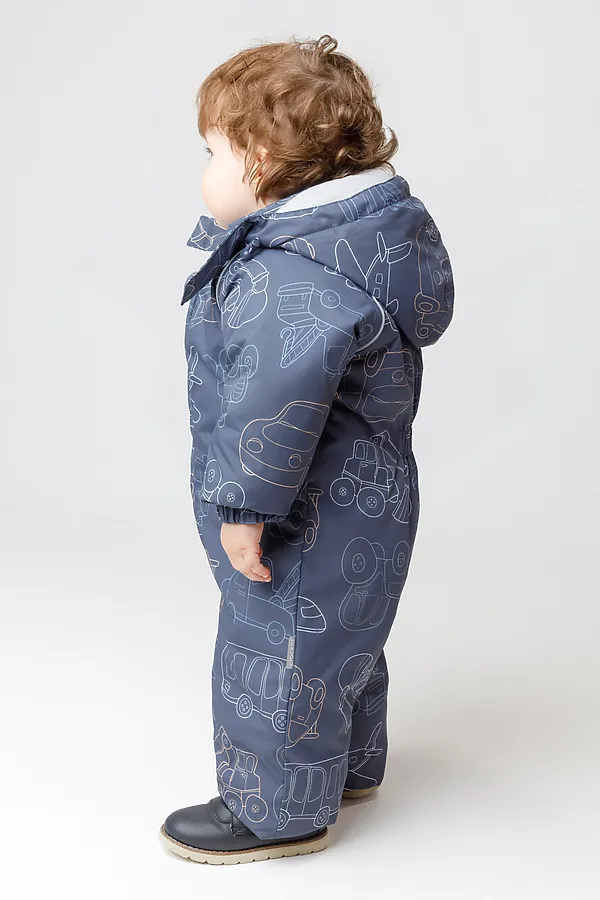 Комбинезон CROCKID, синий, игрушечный транспорт - фото 2