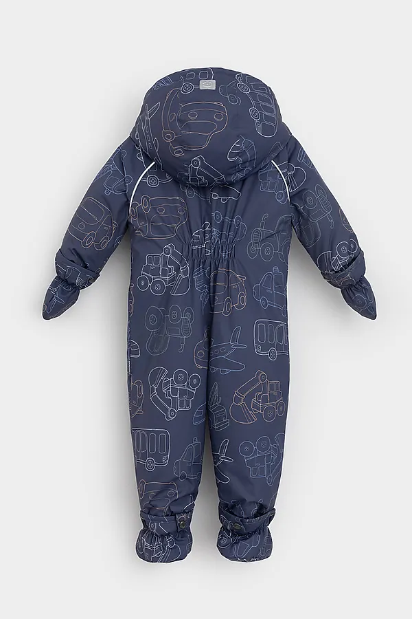 Комбинезон CROCKID, синий, игрушечный транспорт - фото 2
