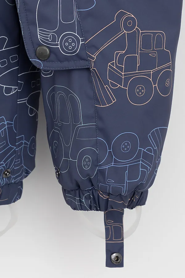 Комбинезон CROCKID, синий, игрушечный транспорт - фото 2