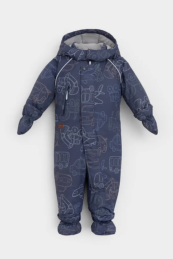 Комбинезон CROCKID, синий, игрушечный транспорт - фото 2