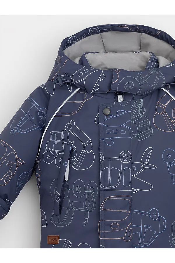 Комбинезон CROCKID, синий, игрушечный транспорт - фото 2