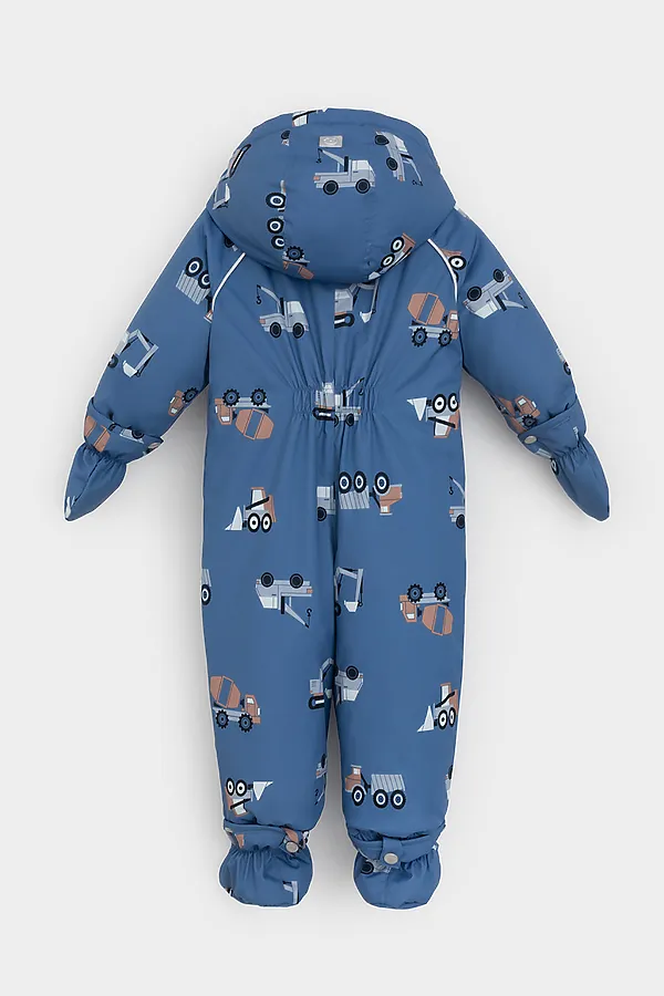 Комбинезон CROCKID, голубой, строительная техника - фото 2