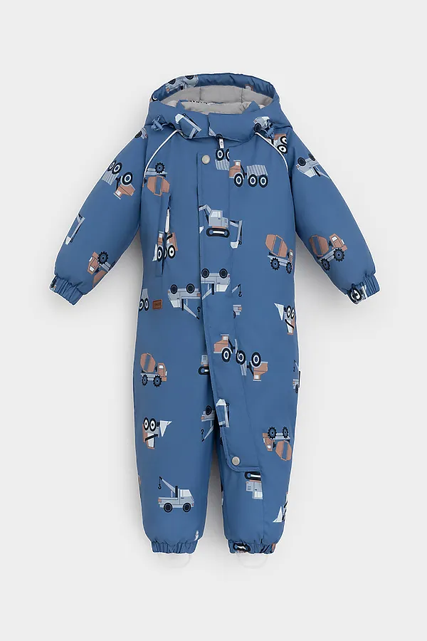 Комбинезон CROCKID, голубой, строительная техника - фото 2