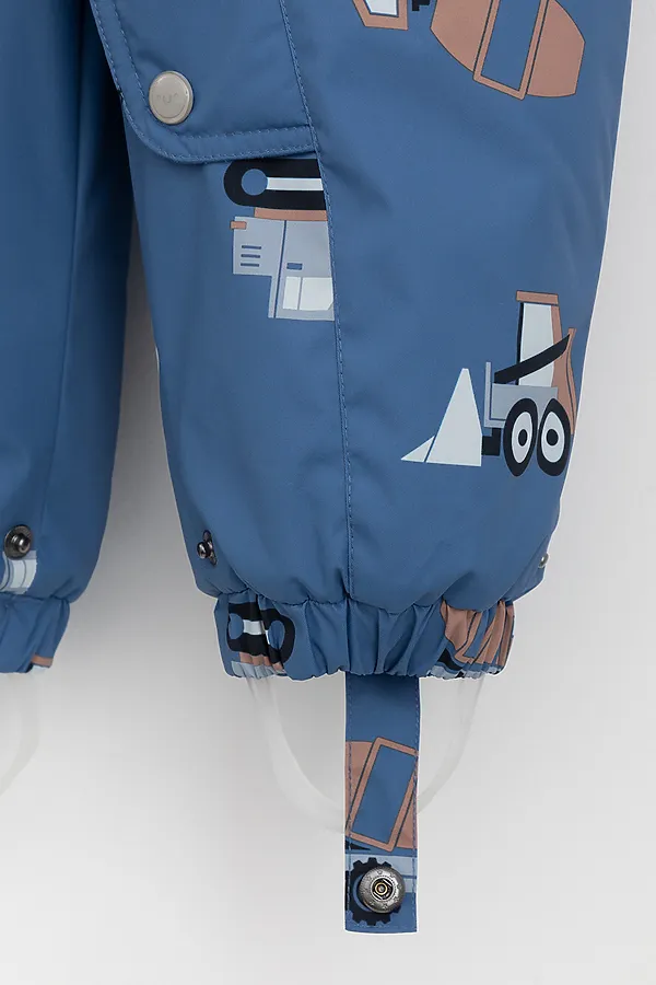 Комбинезон CROCKID, голубой, строительная техника - фото 2