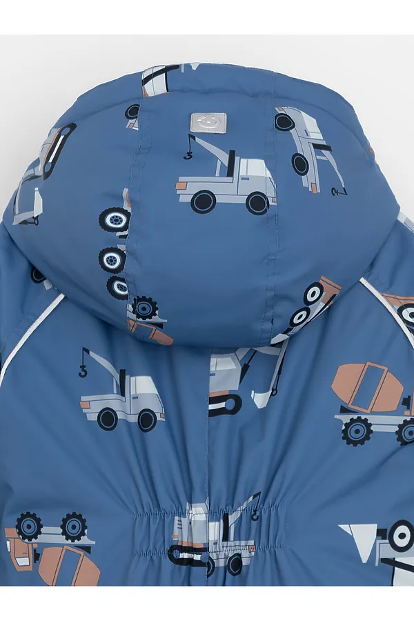 Комбинезон CROCKID, голубой, строительная техника - фото 2