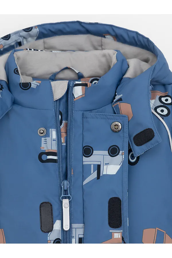 Комбинезон CROCKID, голубой, строительная техника - фото 2