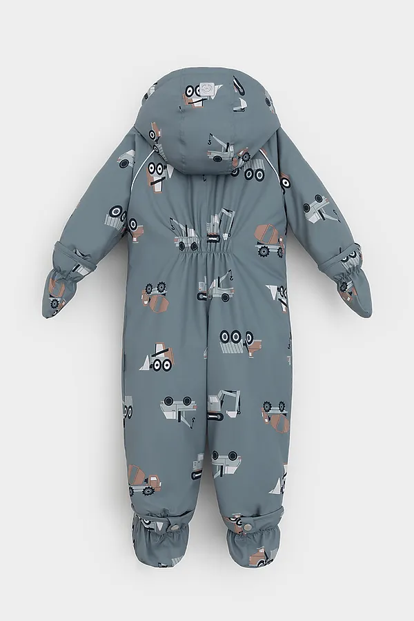 Комбинезон CROCKID, пыльно-бирюзовый, строительная техника - фото 2