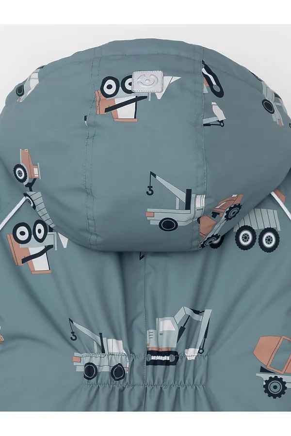 Комбинезон CROCKID, пыльно-бирюзовый, строительная техника - фото 2