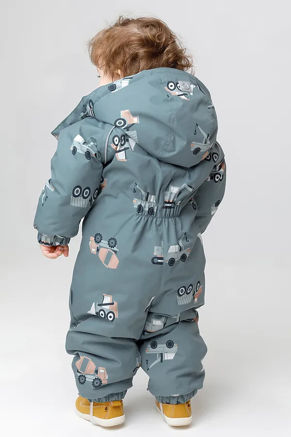 Комбинезон CROCKID, пыльно-бирюзовый, строительная техника - фото 2