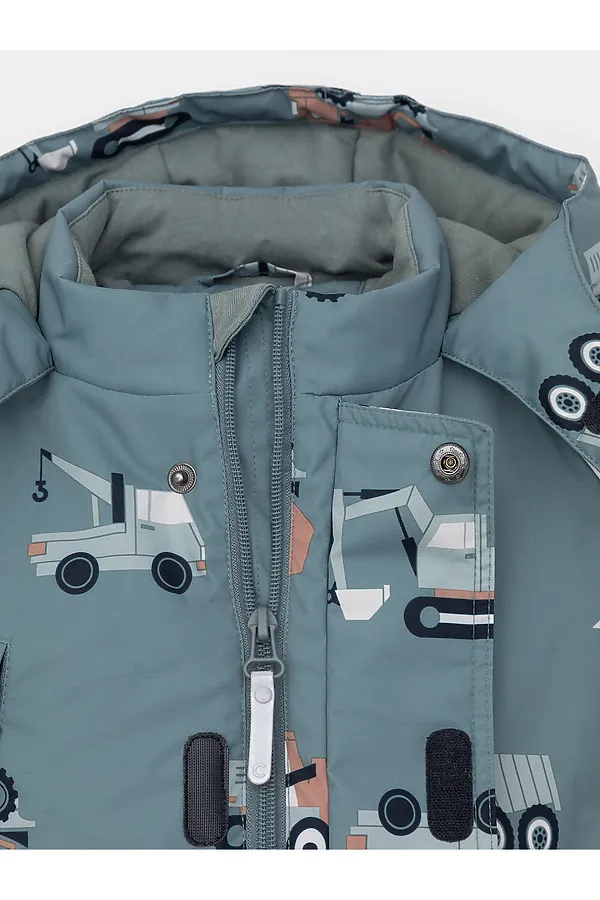 Комбинезон CROCKID, пыльно-бирюзовый, строительная техника - фото 2