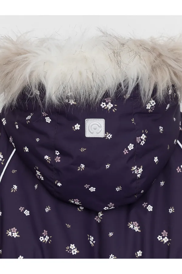 Комбинезон CROCKID, темно-сливовый, красивые цветы - фото 2