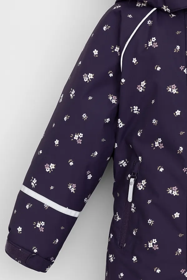 Комбинезон CROCKID, темно-сливовый, красивые цветы - фото 2
