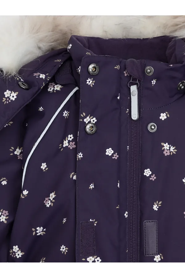 Комбинезон CROCKID, темно-сливовый, красивые цветы - фото 2