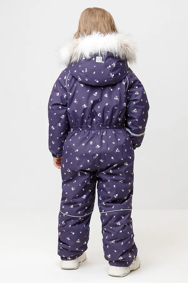 Комбинезон CROCKID, темно-сливовый, красивые цветы - фото 2