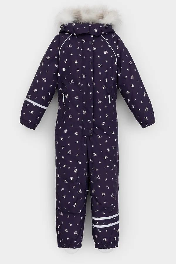 Комбинезон CROCKID, темно-сливовый, красивые цветы - фото 2