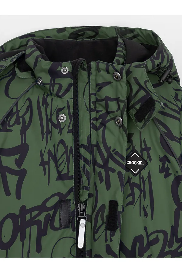 Комбинезон CROCKID, темный лес, граффити - фото 2