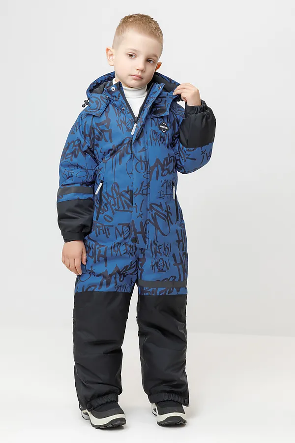 Комбинезон CROCKID, сине-голубой, граффити - фото 2