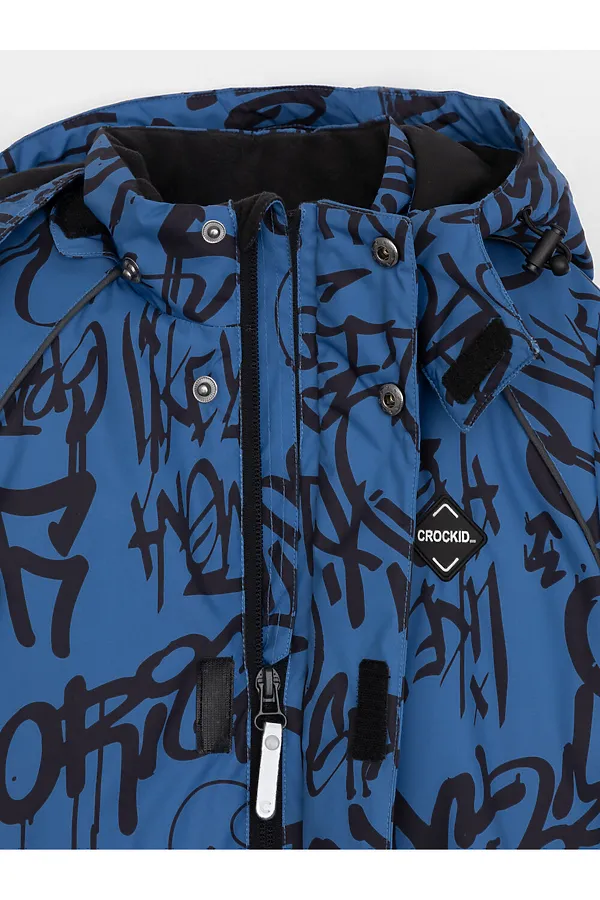 Комбинезон CROCKID, сине-голубой, граффити - фото 2