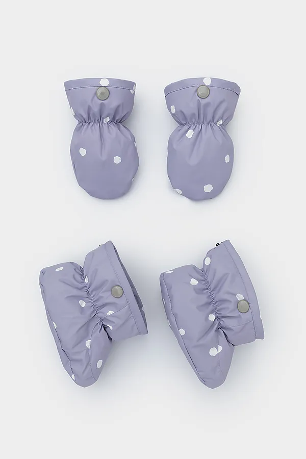 Комбинезон CROCKID, сиреневый, маленькие снежки - фото 2