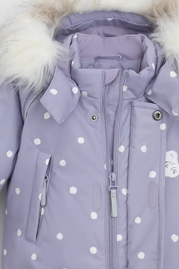Комбинезон CROCKID, сиреневый, маленькие снежки - фото 2