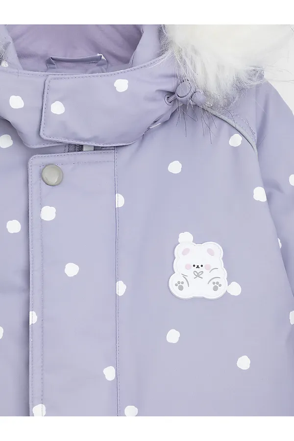 Комбинезон CROCKID, сиреневый, маленькие снежки - фото 2