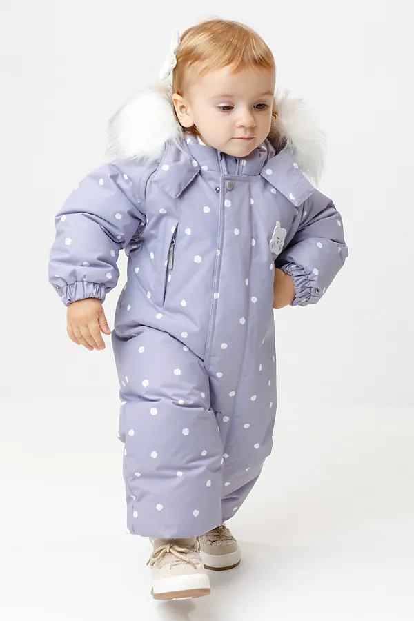 Комбинезон CROCKID, сиреневый, маленькие снежки - фото 2