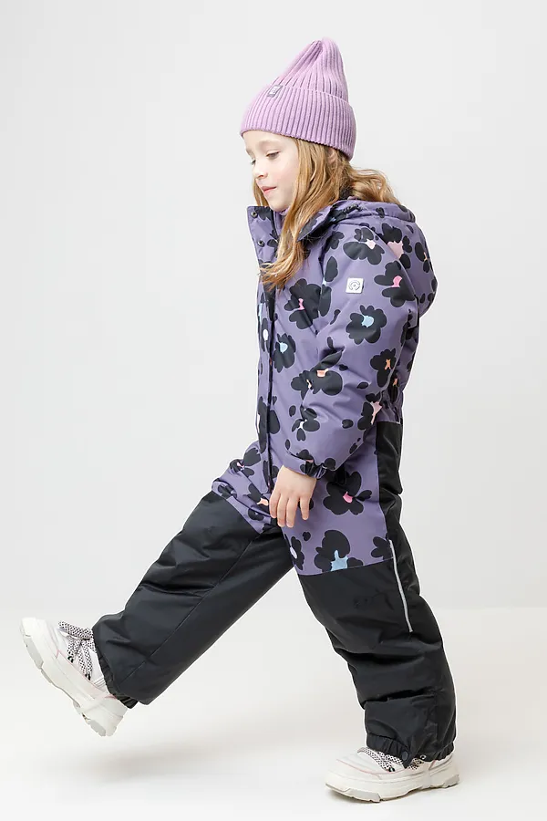 Комбинезон CROCKID, фиолетовый, зимние цветы - фото 2