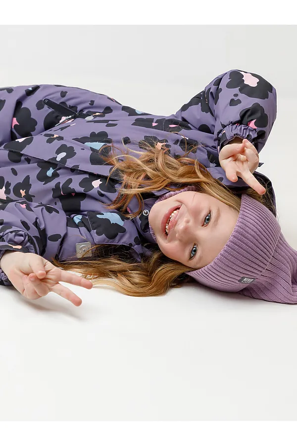 Комбинезон CROCKID, фиолетовый, зимние цветы - фото 2