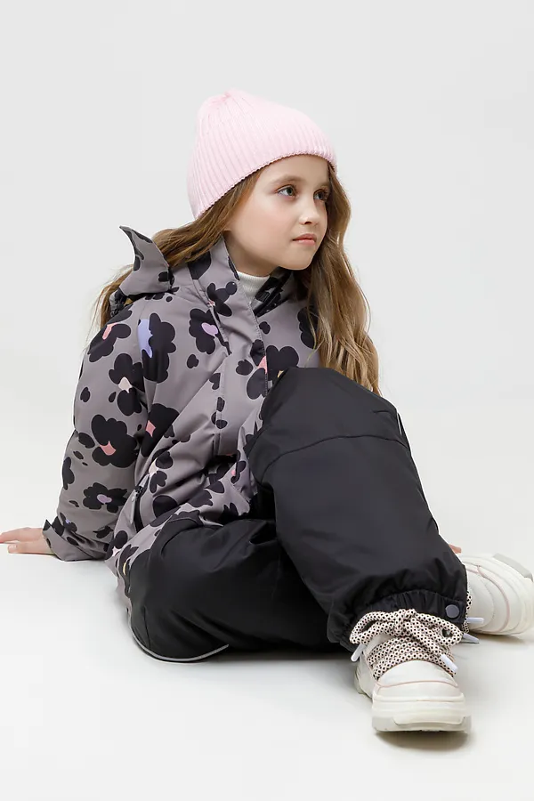 Комбинезон CROCKID, розово-бежевый, цветочный леопард - фото 2