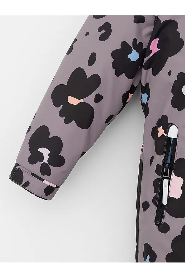 Комбинезон CROCKID, розово-бежевый, цветочный леопард - фото 2