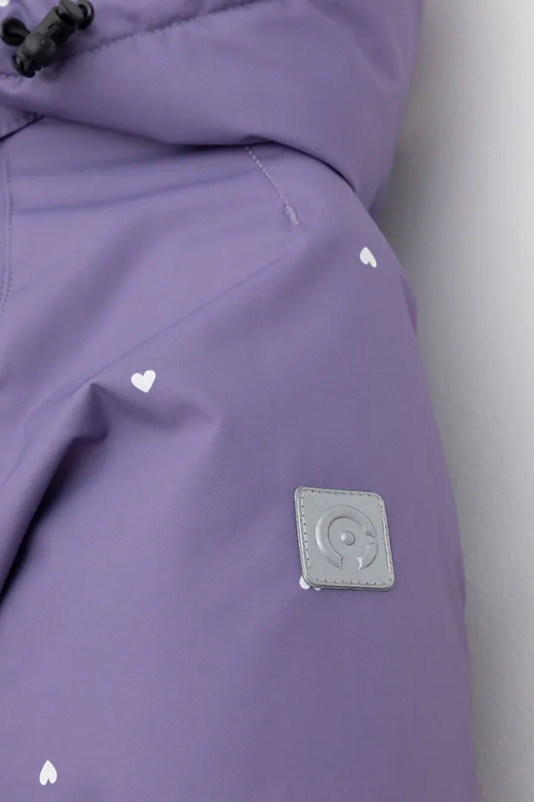 Комбинезон CROCKID, фиолетовый, фоновые сердечки - фото 2