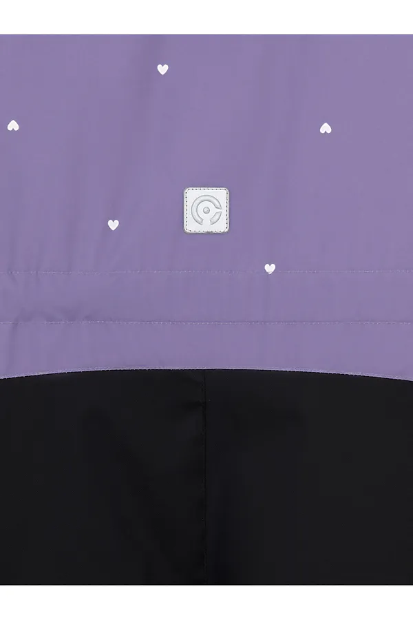 Комбинезон CROCKID, фиолетовый, фоновые сердечки - фото 2