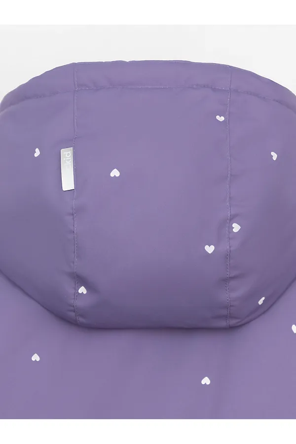 Комбинезон CROCKID, фиолетовый, фоновые сердечки - фото 2