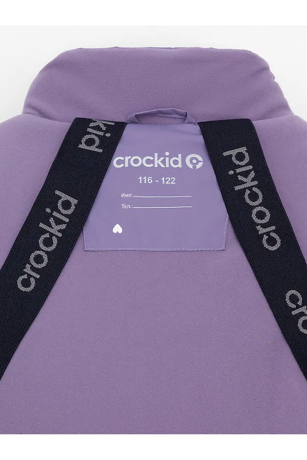 Комбинезон CROCKID, фиолетовый, фоновые сердечки - фото 2