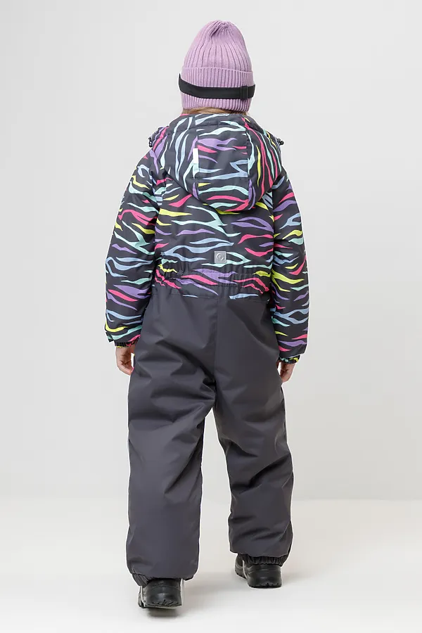 Комбинезон CROCKID, графит, цветная зебра - фото 2