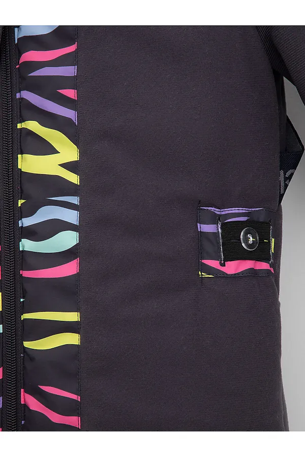 Комбинезон CROCKID, графит, цветная зебра - фото 2