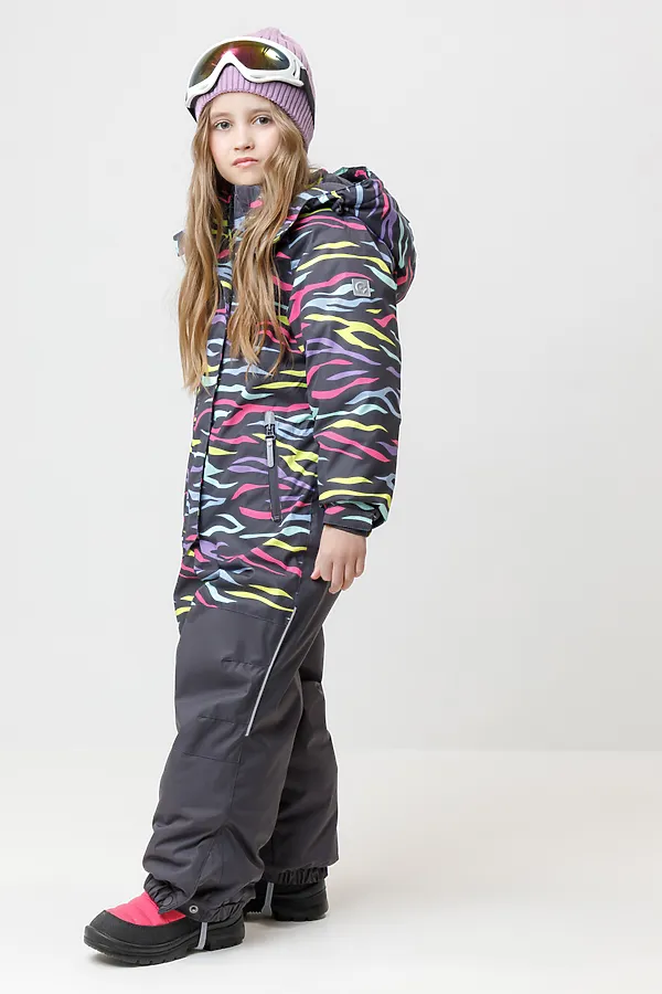 Комбинезон CROCKID, графит, цветная зебра - фото 2