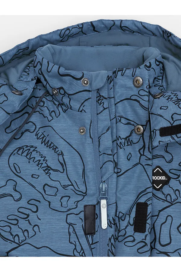 Комбинезон CROCKID, джинс, динозавры - фото 2